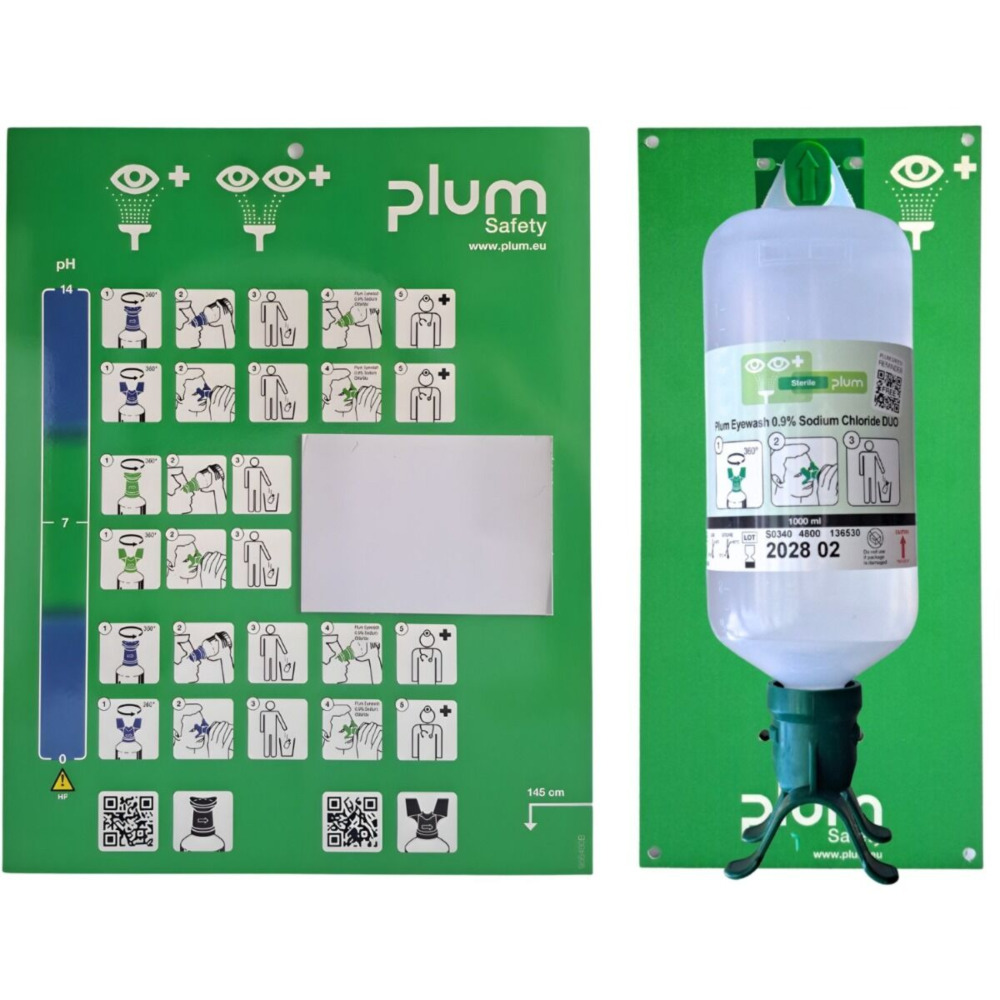 Stacja PLUM EYE WASH DUO otwarta - 1000ml (nr 4802) Stacja PLUM EYE WASH DUO otwarta - 1000ml (nr 4802)