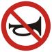 GB007 D2 PN - Znak "Zakaz używania sygnałów dźwiękowych"