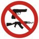 GB013 A7 FN - Znak "Zakaz noszenia broni" - arkusz 14 szt.