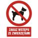 GC007 DJ FN - Znak "Zakaz wstępu ze zwierzętami"