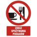 GC024 BK FN - Znak "Zakaz spożywania posiłków"
