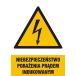 HA013 BU PN - Znak "Niebezpieczeństwo porażenia prądem indukowanym"