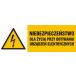 HB006 BL PN - Znak "Niebezpieczeństwo dla życia przy dotykaniu urządzeń elektrycznych"