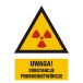 JA013 BK FN - Znak "Ostrzeżenie przed substancjami promieniotwórczymi"