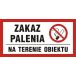 NC008 EC PN - Znak "Zakaz palenia na terenie obiektu"
