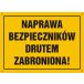 OA052 DY BN - Tablica "Naprawa bezpieczników drutem zabroniona!"