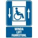 RB004 DJ PN - Piktogram "Winda lift fahrstuhl - dźwig osobowy dla niepełnosprawnych"