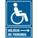 RB026 BU PN - Piktogram "Wejście dla niepełnosprawnych od parkingu"