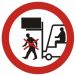GB036 D2 PN - Znak "Zakaz przebywania pod ciężarem"