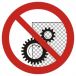 GB025 B2 PN - Znak "Zakaz zdejmowania osłon podczas pracy urządzenia"