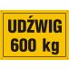 OA161 DY BN - Tablica "Udźwig 600 kg"
