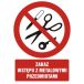 Znak GC069 - "Zakaz wstępu z metalowymi przedmiotami" - 15x22,5cm; płyta
