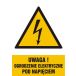 HA020 BK FN - Znak "Uwaga, ogrodzenie elektryczne pod napięciem"