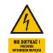 HA021 BK PN - Znak "Nie dotykać, przewód wysokiego napięcia"
