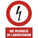 HC012 BK PN - Znak "Nie wchodzić do laboratorium"