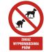 Znak GC071 - "Zakaz wyprowadzania psów" - 15x22,5cm; płyta PCV