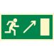 AC016 CE FE - Znak "Kierunek do wyjścia drogi ewakuacyjnej w górę w prawo (znak uzupełniający)"