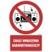 GC048 BK PN - Znak "Zakaz wnoszenia radioodtwarzaczy"