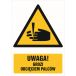 GF033 BK PN - Znak "Uwaga - niebezpieczeństwo obcięcia palców"