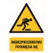 GF035 DJ PN - Znak "Niebezpieczeństwo potknięcia się"
