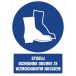 Znak "Stosuj ochronne obuwie ze wzmocnionym noskiem"