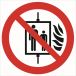 Znak ''Zakaz używania windy w razie pożaru" GP020