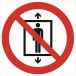 Znak ''Zakaz używania windy przez ludzi" GP027