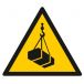 Znak "Ostrzeżenie przed wiszącym ciężarem (wiszącymi przedmiotami)"