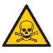 GW016 B2 PN - Znak "Ostrzeżenie przed materiałami toksycznymi"