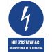 Znak "Nie zastawiać rozdzielnia elektryczna"