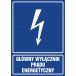 HG015 BU PN - Znak "Główny wyłącznik energetyczny prądu"