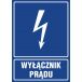 HG019 BK PN - Znak "Wyłącznik prądu"