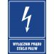 Znak "Wyłącznik prądu stacji paliw"