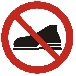 GB009 D2 PN - Znak "Zakaz wejścia w obuwiu zewnętrznym"
