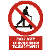 GC015 DJ PN - Znak "Zakaz jazdy na urządzeniach transportowych"