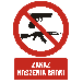 GC026 BK FN - Znak "Zakaz noszenia broni"