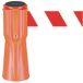 Nakładka na pachołek TENSATOR TOPPER TC114 z taśmą 3,65m, biało-czerwone pasy