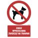 Znak GC066 - "Zakaz wpuszczania zwierząt na trawnik" - 15x22,5cm; płyta