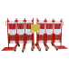 Zapora nożycowa DANCOP 70-120 - biało-czerwona; 2x8m