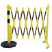 Zapora nożycowa DANCOP 70-85 - słupek na podstawie gumowej; żółto-czarna; 3,6m