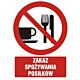 Znak GC024 - "Zakaz spożywania posiłków" - 10x15cm; płyta 1mm