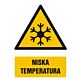 Znak GF024 - "Niska temperatura" - 20x30cm; folia