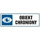Znak NC022 - "Obiekt chroniony" - 15x5cm; folia