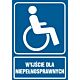 Piktogram RB029 - "Wyjście dla niepełnosprawnych" - 20x30cm; płyta 1mm
