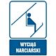 Piktogram RD014 - "Wyciąg narciarski" - 15x22,5cm; płyta 1mm
