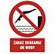 Znak GC060 - "Zakaz skakania do wody" - 20x30cm; folia