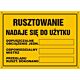 Tablica OA146 - "Rusztowanie nadaje się do użytku ..." - 45x32cm; płyta 0,6mm