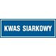 Znak NC056 - "Kwas siarkowy" - 30x10cm; płyta 1mm
