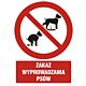 Znak GC071 - "Zakaz wyprowadzania psów" - 10x15cm; płyta PCV