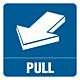 Znak PA398 - "Pull" - 10x10cm; folia